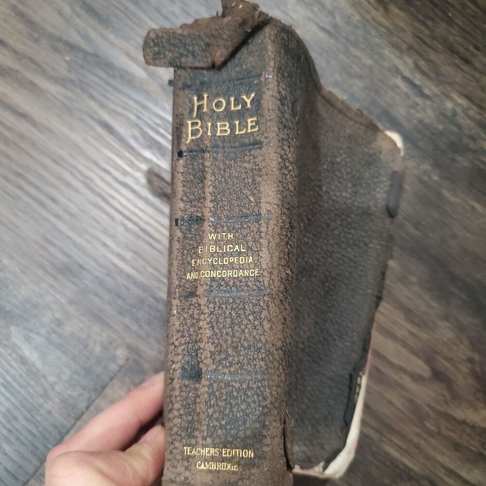 Antique Very Old Bible Teachers Edition Cambridge - Picture 3 of 9